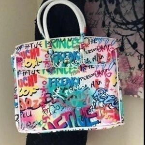 Colorful Graffiti Print Women's Bag